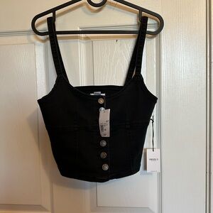 Forever 21 denim corset top